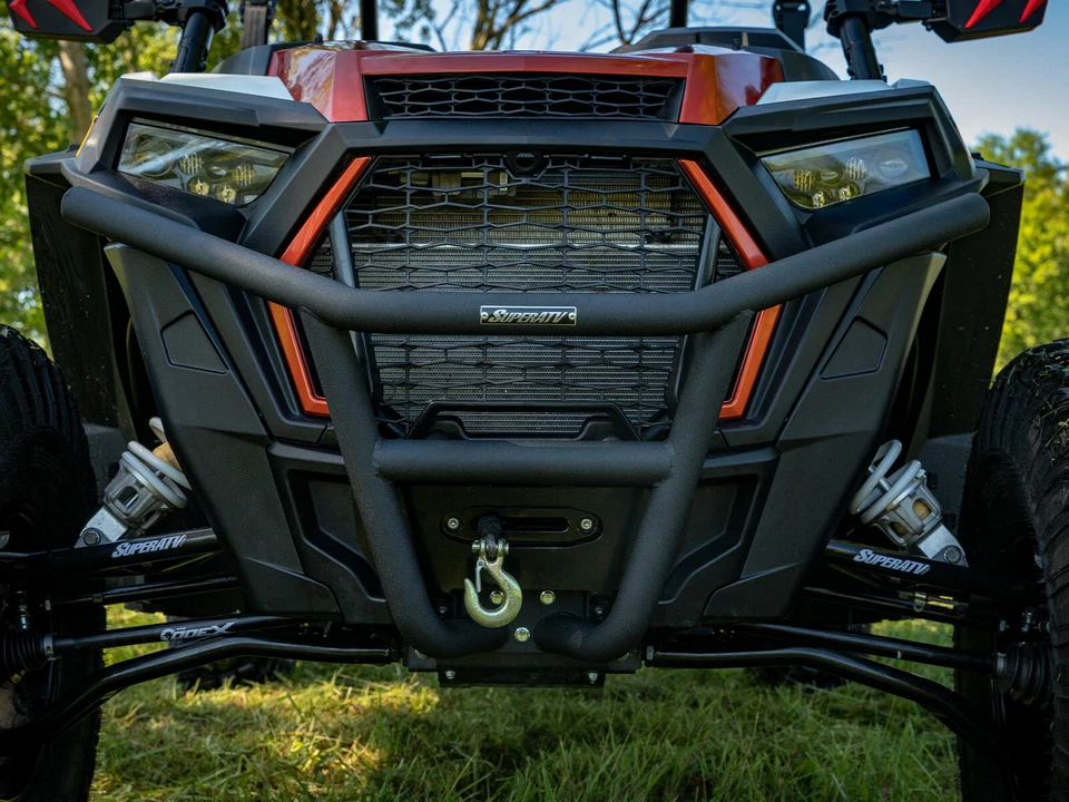 Parachoques delantero de bajo perfil SuperATV para Polaris RZR 900 / S / 4 (2015-20) - negro Foto 2 de 4