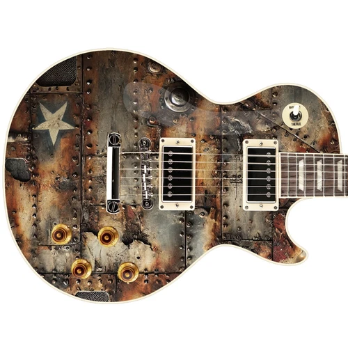 Guitar-Bass Custom Skin Wraps 'The Vintage War Rust' Vinyl Sticker Decal