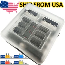 Auto Marine Waterproof 6-Way Blade Fuse Box Block Holder LED Indicator 12V 32V