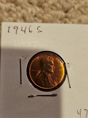 1946s Lincoln Cent Wheat Penny, Lustrous RED, Solid Gem BU