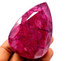 1265.5 Ct Natural Huge Red Ruby Certified Museum Size Loose Pear Cut Gemstone