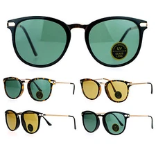 SA106 Mens Tempered Glass Lens Retro Horn Rim Designer Fashion Sunglasses