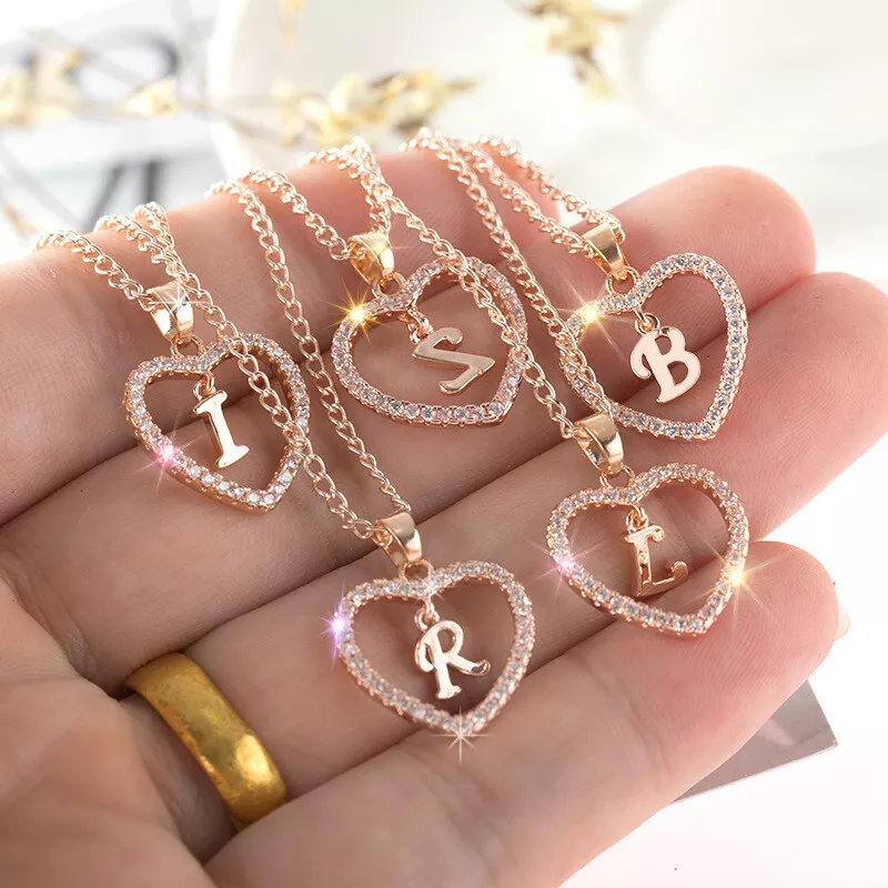 Initial Monogram Necklace Girls Cute New Free Ship Fashion Gift Jewelry!