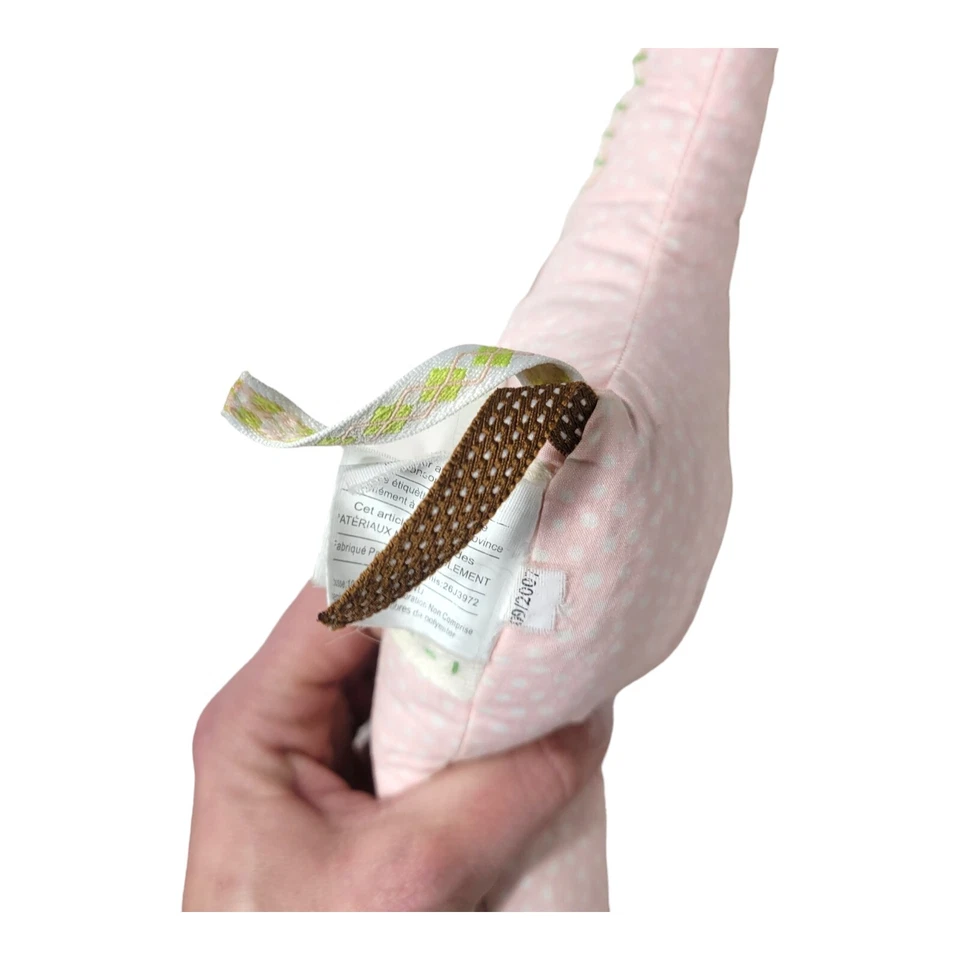 De colección Pottery Barn Niños Peluche Rosa y Verde Retazos Jirafa Lovey Bebé Acolchado Foto 2 de 4