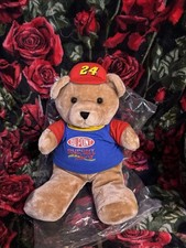 Jeff Gordon 24 DuPont Racing Bear Plush NASCAR Hat Shirt Vintage 16 Inch