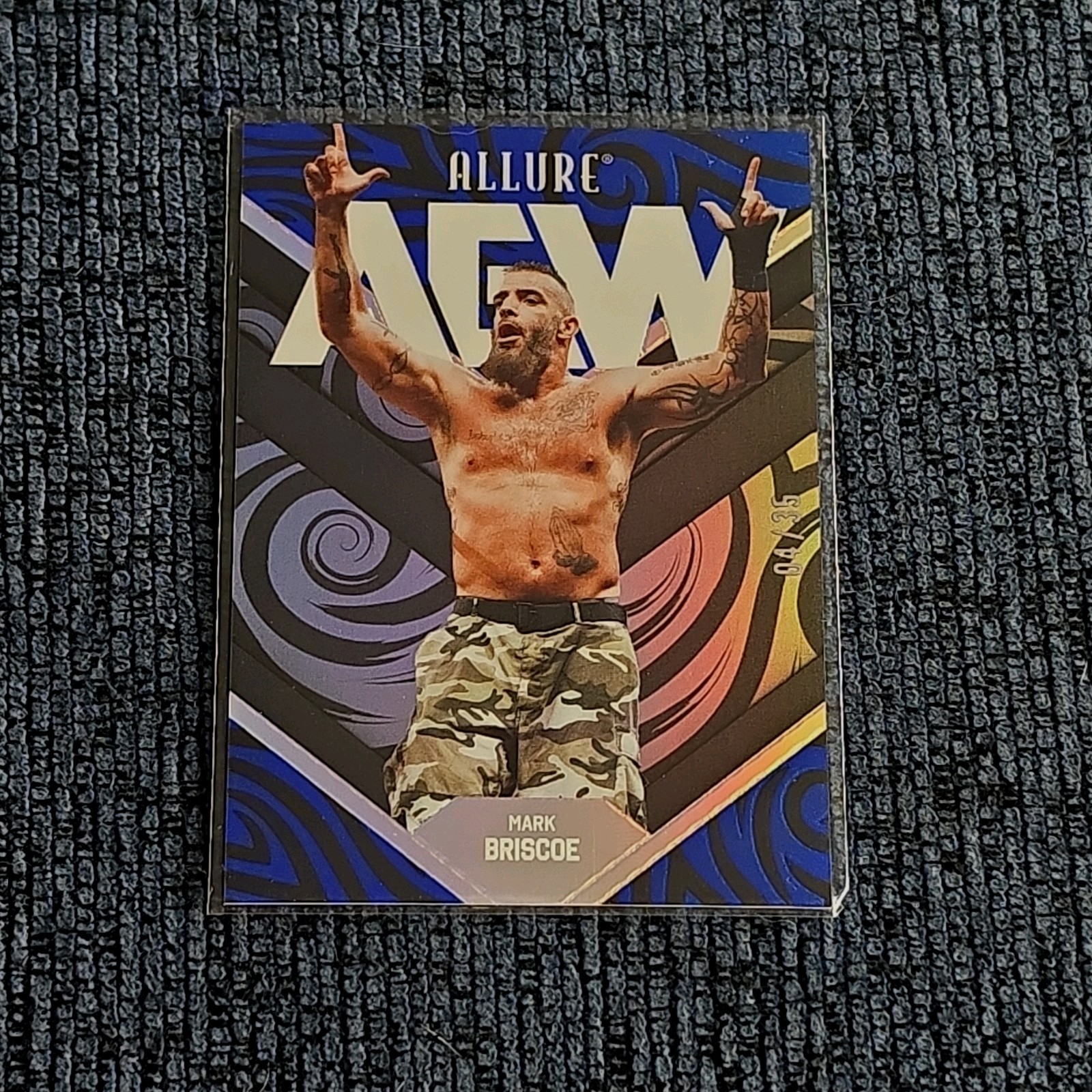 Mark Briscoe 2026 Upper Deck AEW Black & Blue Refractor #'d 04/35 