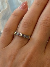 925 Sterling Silver Amethyst Ring Size 7