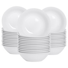Argon Tableware White Cereal Bowls Porcelain Microwave Safe 17.7cm White