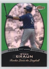 2008 Topps Finest Moments Green Refractor 16/199 Ryan Braun #FM-RB 14hk