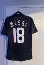 Rare 2008 Adidas Argentina Away Jersey #18 Messi SIZE : Adult SMALL/Large Kids