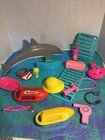 Vintage 80s & 90s Barbie Doll Accessories Lot & Dolphin (works)