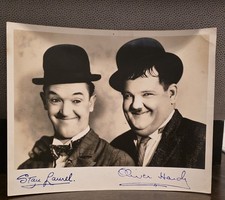 Original VTG  Signed Autographs Photograph STAN LAUREL & OLIVER HARDY 1930s