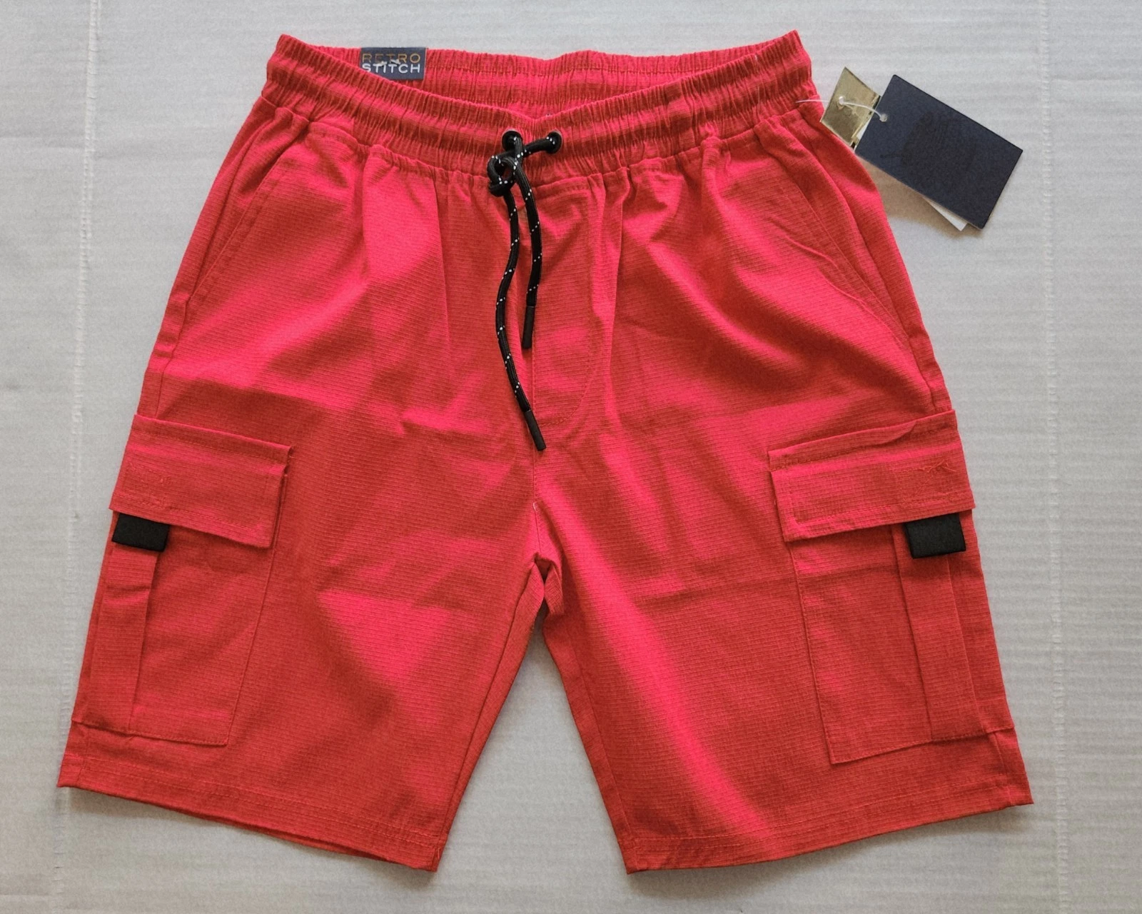 Retro Stitch Men's Apparel Premium Twill Red Shorts - Size: Small