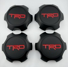 4 Toyota TRD Matte Black Center Cap Set Tacoma 4Runner FJ Cruiser PTR20-35111-BK