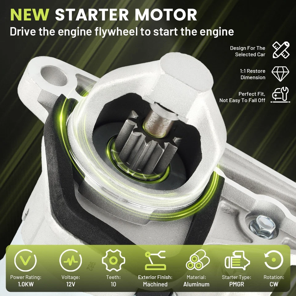 Starter for 07-12 Nissan Versa L4 1.8L 1798cc 11-17 Nissan Juke L4 1.6L 1618cc Foto 4 de 4