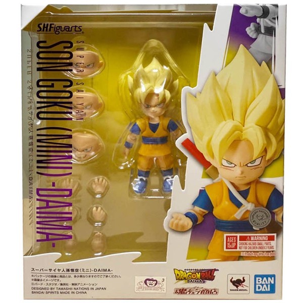 "Bandai S.H.Figuarts Dragon Ball Super Saiyan Son Goku Mini Daima 4\" Shf Figure"-image