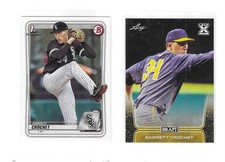 Garrett Crochet - 2020 1st Bowman (1) & Leaf Rookie Gold (1) - RC - White Sox