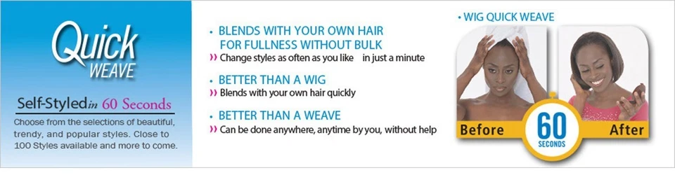 PERUVIAN - OUTRE QUICK WEAVE SYNTHETIC HAIR HALF WIG - Image 4 of 4