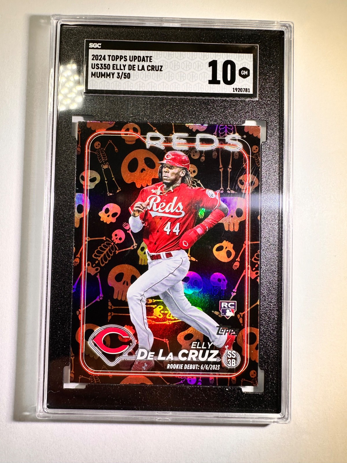 2024 Topps Update Series GEM MINT 10 Elly De La Cruz #US350 Mummy (RC) Reds