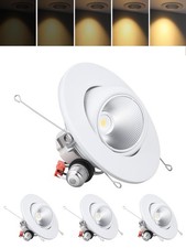 TORCHSTAR 6 Inch LED Gimbal Light 2700K 12W CRI90 Dimmable, 4-Pack