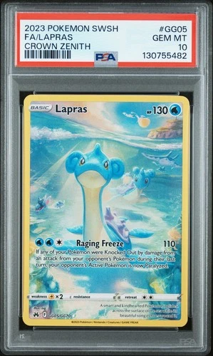 Lapras GG05/GG70 Crown Zenith: Galarian Gallery PSA 10 Gem Mint