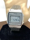 Seiko Men's Watch A914-5A09 Quartz Vintage Silver Stainless Steel Digital 34mm