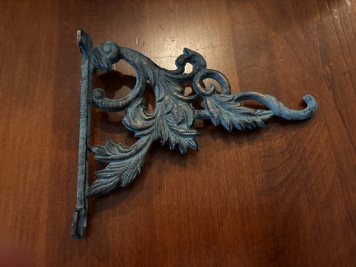 Cast Iron Scrolls Vines Plant Hanger Bracket Hook Wall Post Flower Basket Holder