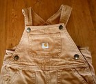 Carhartt Infant Canvas Bib Overalls Size 24M Brown 100% Cotton — photo 2