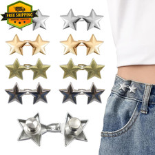 8 Set Waist Tightener Button Pins Reusable Jean Waist Cincher Clips