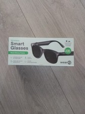 New WeariQ Wireless Smart Glasses Bluetooth, Black Polarized Lenses, Large Frame