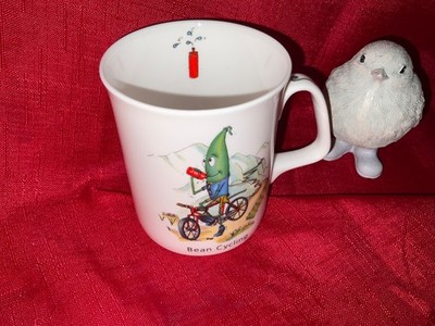 Bean Cycling The Compost Heap Becher Fine Bone China handdekoriert Tee Kaffee #g