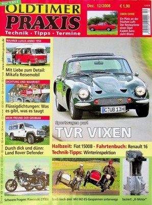 1) Oldtimer Praxis 12/2008 - TVR Vixen mit 88PS Resta - Opel Kadett C Aero Resta