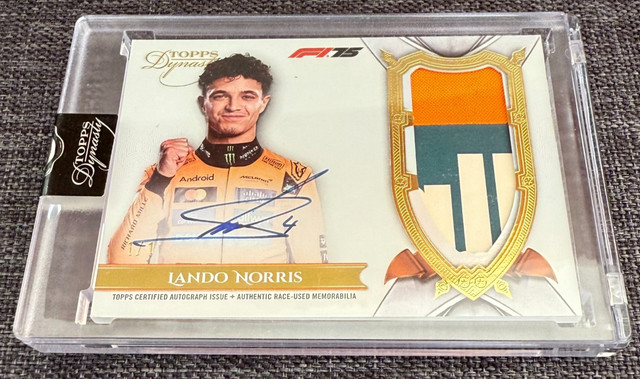 2025 Topps Dynasty Formula 1 Race Used Patch 1/1 Lando Norris DAP-LNOVII