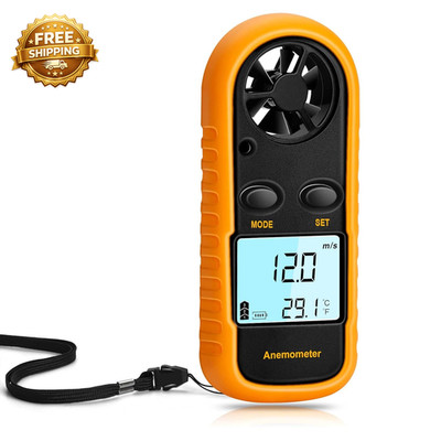 Anemometer Handheld  Light Weight Digital  Speed Meter  Wind Speed Temperature