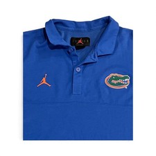 Nike Air Jordan Florida Gators Polo Mens XL Jumpman Dri Fit Blue