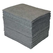 Brady Gp100 Sorbent Pad, 30 Gal, 15 In X 19 In, Universal, Gray, Polypropylene