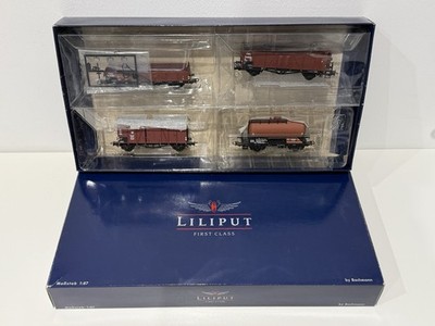 Liliput HO L240019 4er Set Deutscher 4 Rad Güterwagen Packung Ep III Originalverpackt