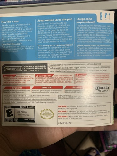 Wii Sports (Nintendo Wii, 2006) mit Hülle & Anleitung - Bild 2 von 2