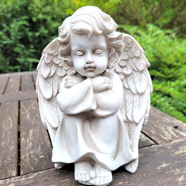 EngelsflüGel Deko 17Cm Grabschmuck Engel Poly FlüGel Figur Schutzengel Grabfigur-image
