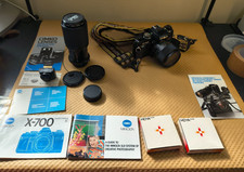Minolta X-700 35mm Film SLR Camera Kit with two Lens, Tested with extras