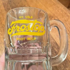Vintage Icy Cold Frostop Root Beer Heavy Glass Mug***