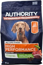 Authority High Performance Dry Dog Food Turkey, Pea, Duck & Salmon - Size 5 lb 7.24 per pound