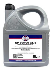 EP 80W-90 Gear Oil API GL-5 Gearbox Diff Transmission Axle Fluid 5 Litre 5L