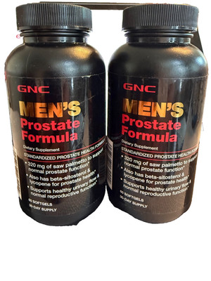 2 new & sealed GNC 60ct Men's Prostate Formula Softgels 120 Total Exp 12/2027