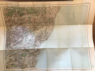 Ordnance Survey Scotland Sheet 20 Half an Inch to Mile C 1915 Colour Map