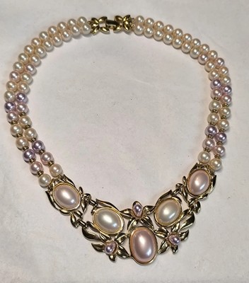   Trifari -  Kunio Matsumoto Collier Modeschmuck Perlen Kette Edel Sammler 1980