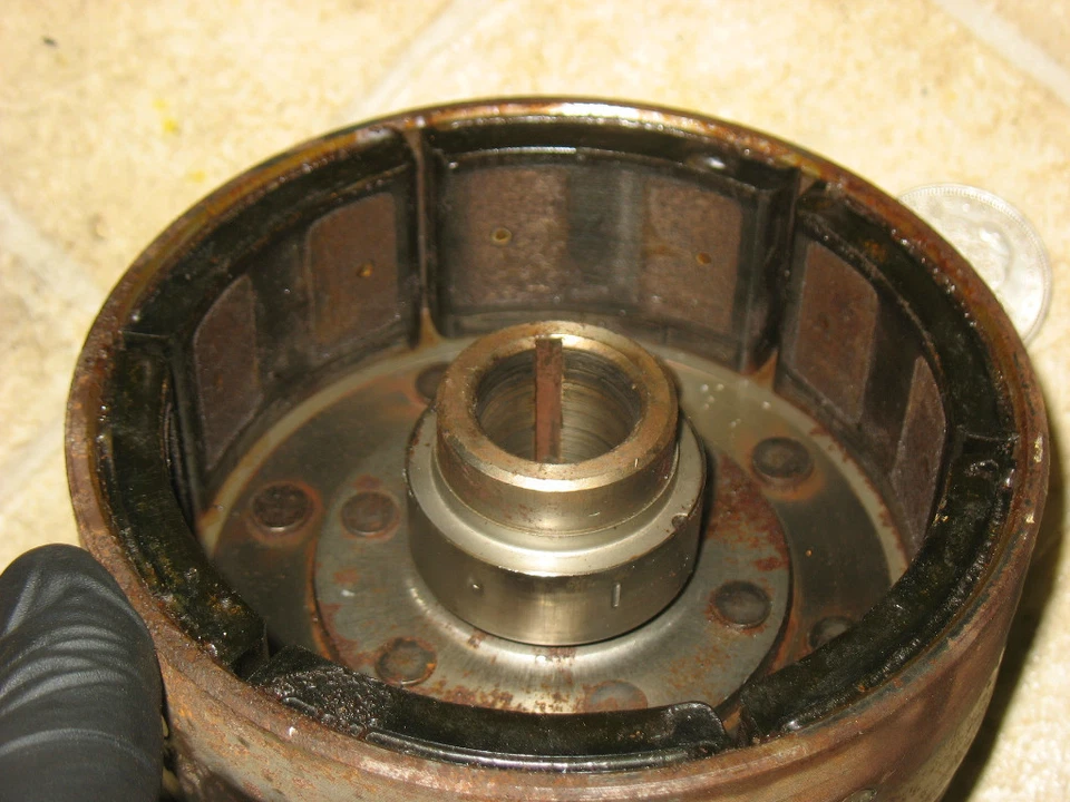 81 HONDA CM400C CUSTOM CM400 MAGNETO FLYWHEEL - Image 4 of 4