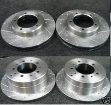 FOR TOYOA LANDCRUISER AMAZON VX GX LEXUS LX470 CROSS DRILLED GROOVED BRAKE DISC