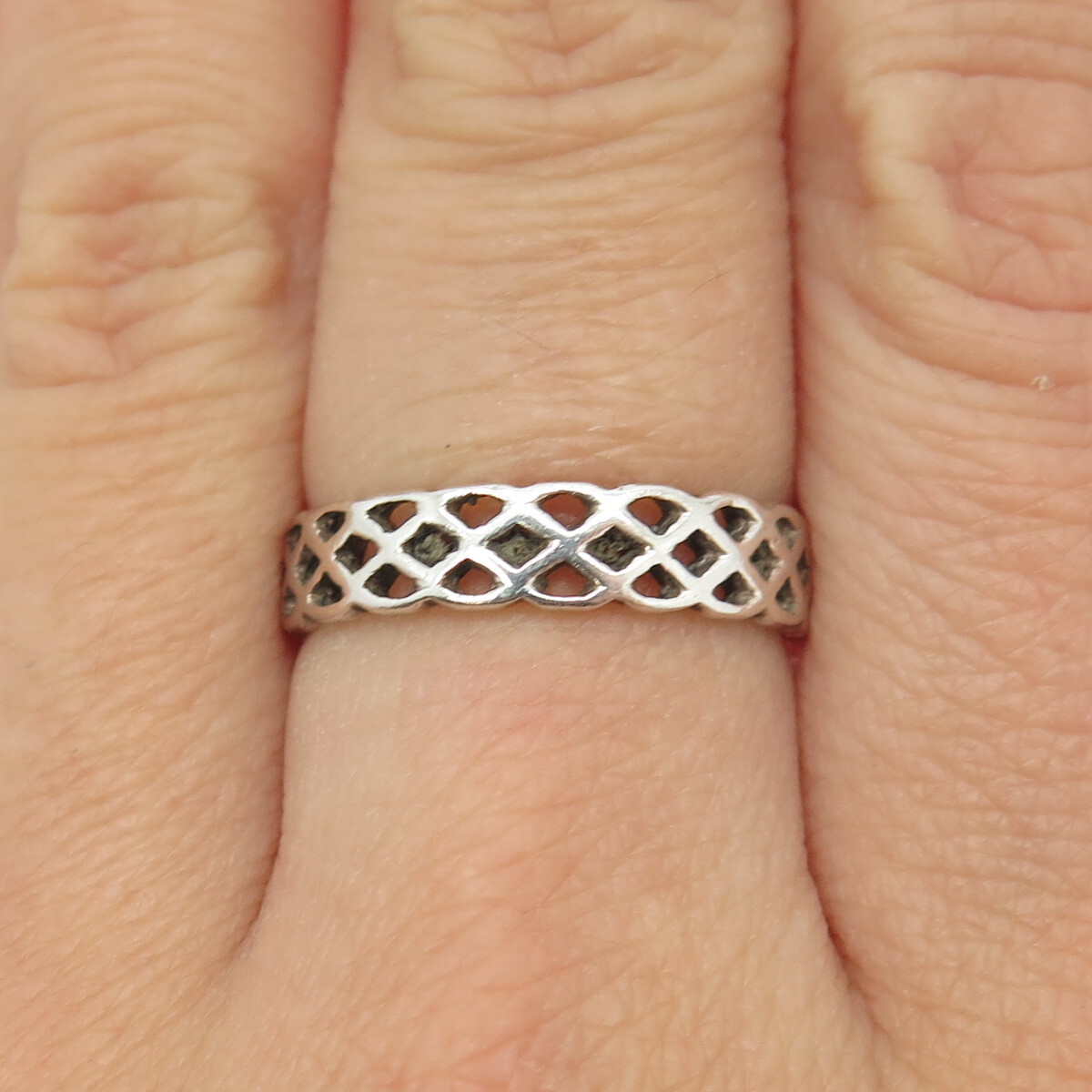 High Polish 925 Sterling Silver Celtic Knot Ring For Women - Symbolic Braided Band, Size 7.75