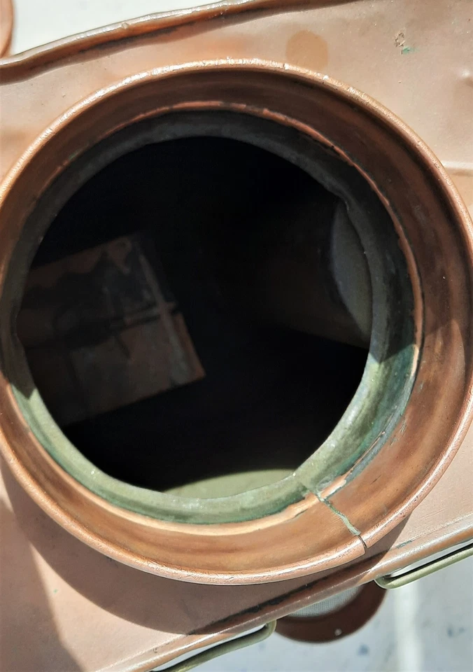 Ancien très beau pulvérisateur à dos en cuivre l'Européen Berthoud - Photo 4/4